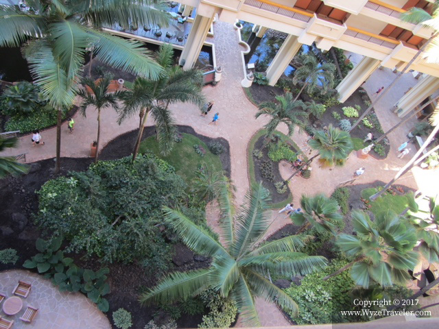 Birds eye view of lobby from our floor
