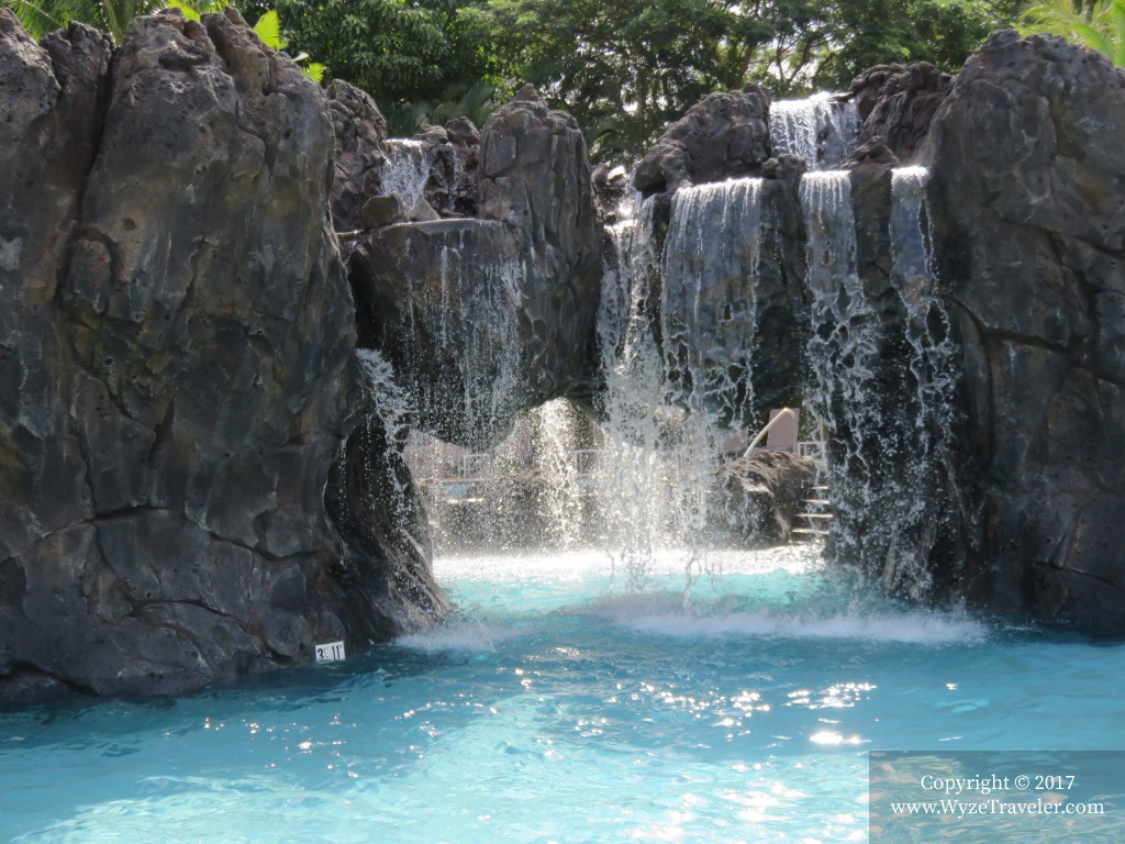 Waterfall at kids pool