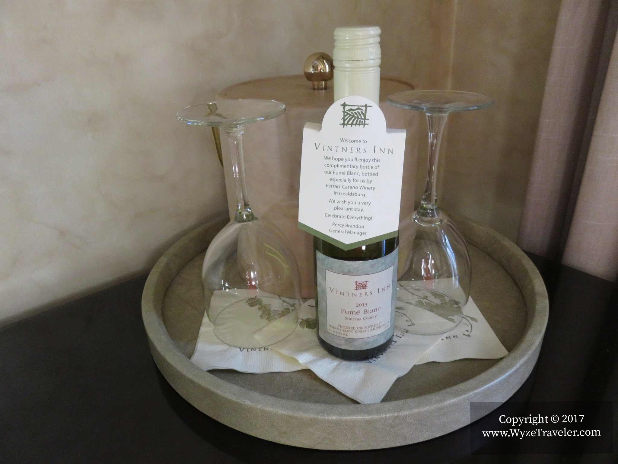 Vintners Inn- Complimentary 375 mL bottle of wine