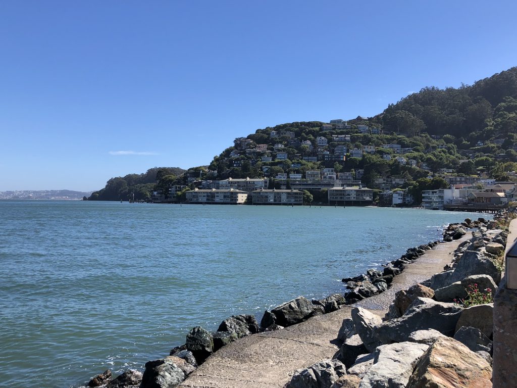 Walking path in Sausalito and view
